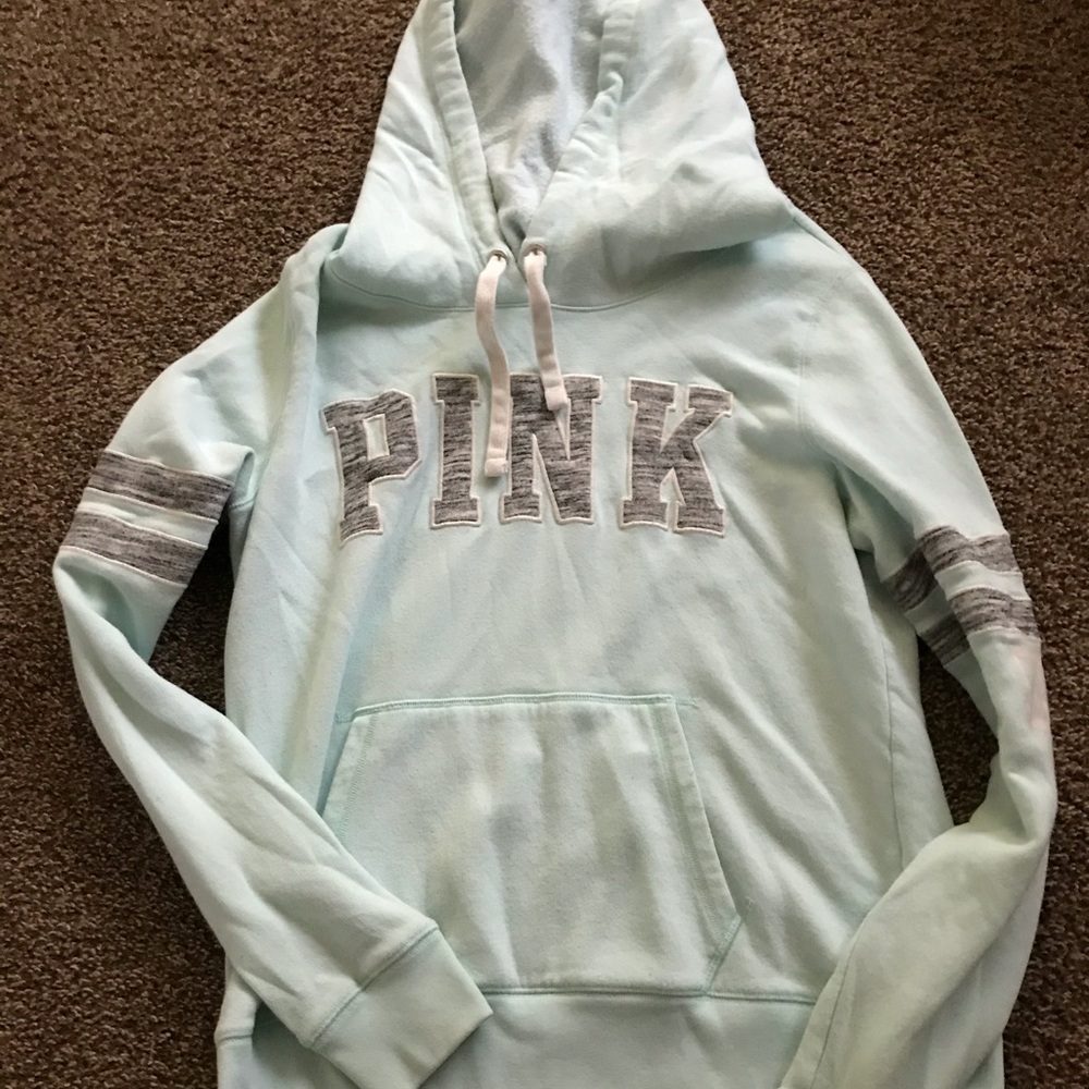 Light blue PINK by vs hoodie